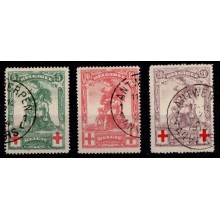 1914 - Belgien - AFA 104-06 - Frimærker - Røde Kors - komplet sæt - Stemplet.